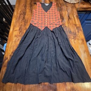 Vintage Marine West Herman Geist Tartan Plaid Pattern Top SZ 5/6